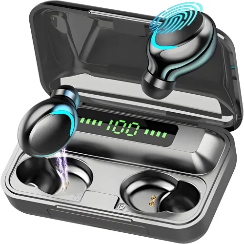 Бездротові Bluetooth-навушники TWS BTH-F-5 2000 мА·год чорні