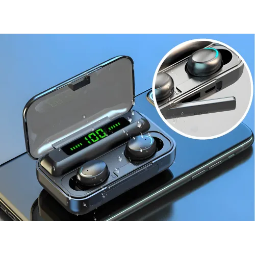 Бездротові Bluetooth-навушники TWS BTH-F-5 2000 мА·год чорні - фото 5