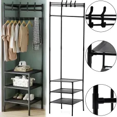 Кутовий вішак для одягу та взуття Corner Coat Rack підлоговий 185х40 см