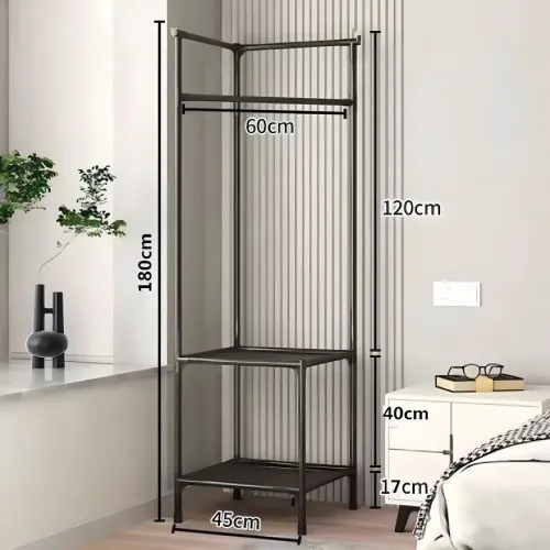 Кутовий вішак для одягу та взуття Corner Coat Rack підлоговий 185х40 см - фото 8