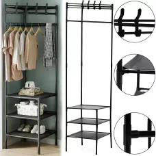 Кутовий вішак для одягу та взуття Corner Coat Rack підлоговий 185х40 см