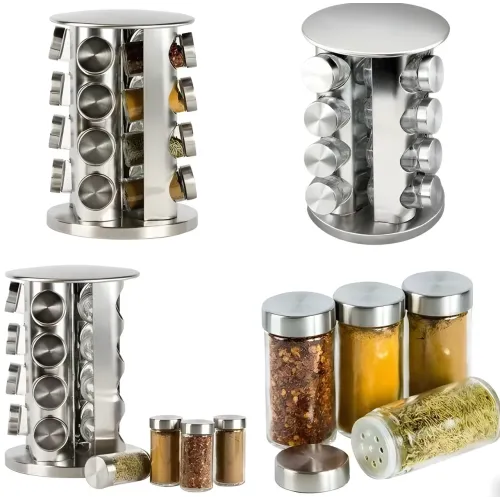 Подставка для специй Spice Carousel R66-16  Карусель на 16 емкостей на вращающейся подставке с баночками - фото 2