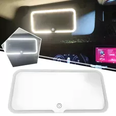 Дзеркало прямокутне з LED-підсвіткою на козирок автомобіля з акумулятором JX538/XR2177