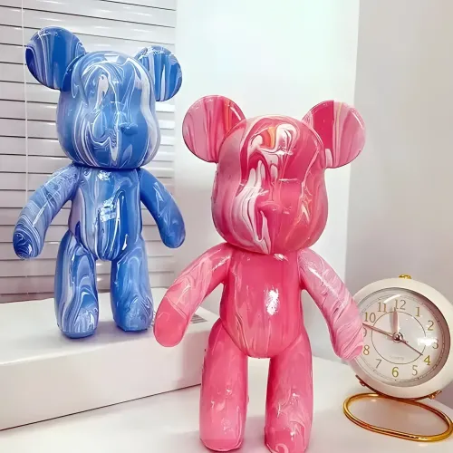 Набір для творчості 23 см флюїдний Ведмедик fluid violent bear bearbrick, з набором фарб - фото 5