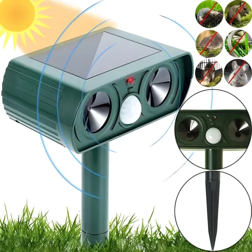 Ультразвуковий відлякувач кротів і гризунів Solar Pest Repeler ZF-858 на сонячній батареї - фото 2