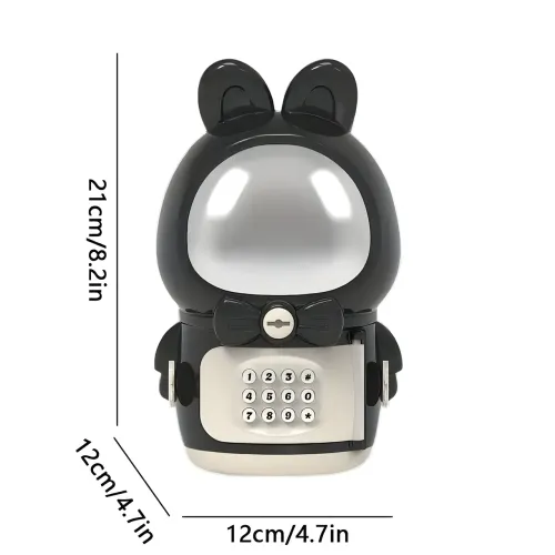Дитяча електронна скарбничка-сейф Космонавт із кодовим замком Space piggy bank BLACK - фото 8