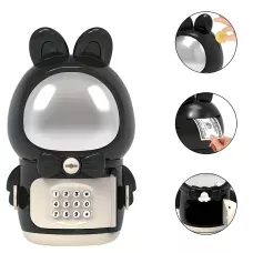 Дитяча електронна скарбничка-сейф Космонавт із кодовим замком Space piggy bank BLACK