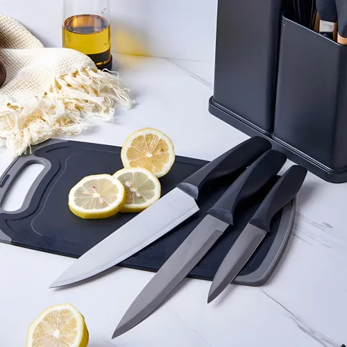 Силіконовий кухонний набір приладдя Kitchen stuff 19 предметів BLACK - фото 8