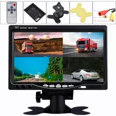 Автомобильный монитор LCD 7, для двух камер заднего вида в автомобиль, двухканальный TFT LCD дисплей