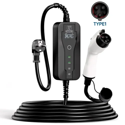 Зарядний пристрій для електромобіля 3.7 кВт 16 A 1-фаза Type 1 EV charge, 5 метрів кабель