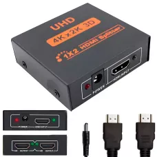 Активний HDMI-розгалужувач на 2 порти UHD, двоспрямований відео сплітер 4К
