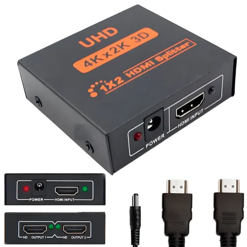 Активный HDMI разветвитель на 2 порта UHD, двунаправленный видео сплиттер 4К