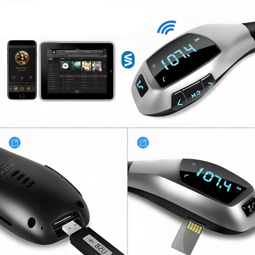 ФМ модулятор в машину FM MOD. X5 BT Bluetooth трансмиттер для авто - фото 5