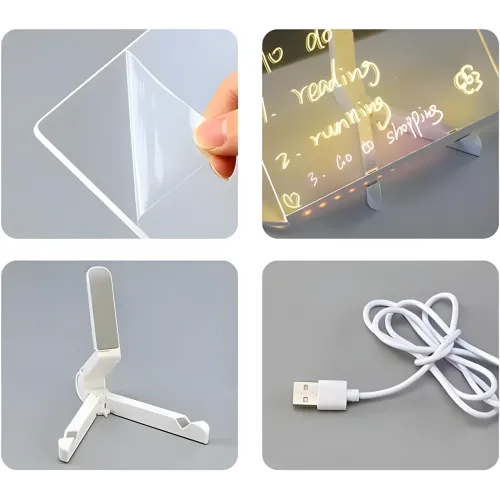 Світлодіодна дошка для нотаток і малювання USB + Ручка - фото 4