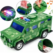 Дитяча іграшкова машина, скарбничка сейф Military Car Safe Box YJ847