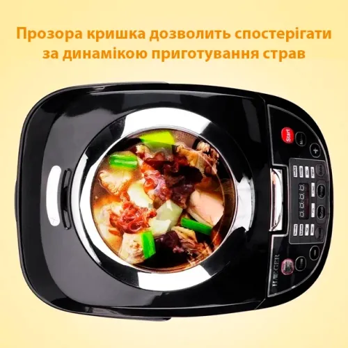 Мультиварка Gold Diamond tk08815. Скороварка з антипригарною чашею. Фритюрниця з прозорою кришкою, 5 л - фото 5