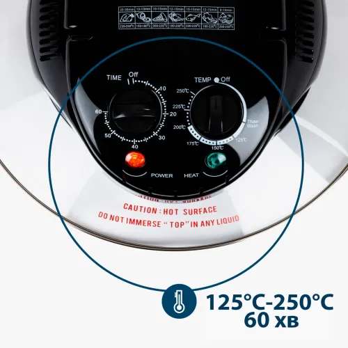 Багатофункціональна аерофритюрниця 8 в 1. Електро аерогриль Gold Diamond tk09910. 22 л. 3000 Вт. Чорний - фото 3
