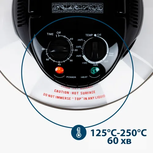 Багатофункціональна аерофритюрниця 8 в 1. Електро аерогриль Gold Diamond tk09910. 22 л. 3000 Вт. Чорний - фото 3