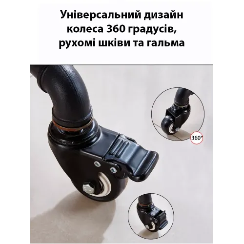 Передвижная вешалка для одежды. Напольная стойка Clothes Rack Black. Металлическая вешалка на колесах, черная - фото 4