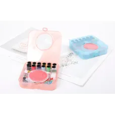 Набор для шитья SEWING KIT XL-695. Дорожный комплект для шитья и рукоделия. Набор для ремонта одежды, розовый