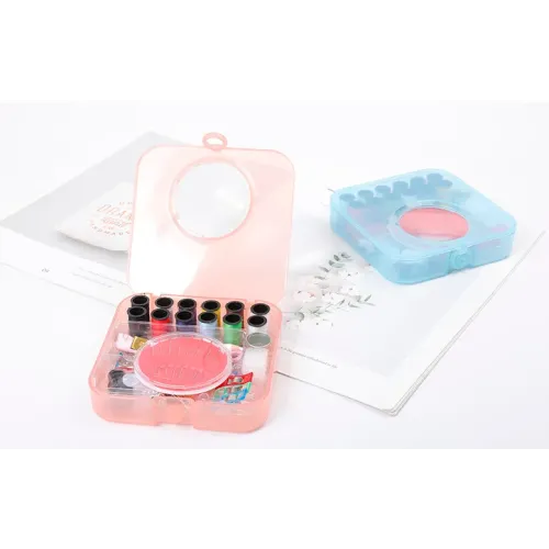 Набір для шиття SEWING KIT XL-695. Дорожній комплект для шиття та рукоділля. Набір для ремонту одягу, рожевий - фото 2