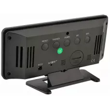 Настольные зеркальные часы VST 888Y с будильником. Датчики температуры и влажности. Зеленая LED-подсветка