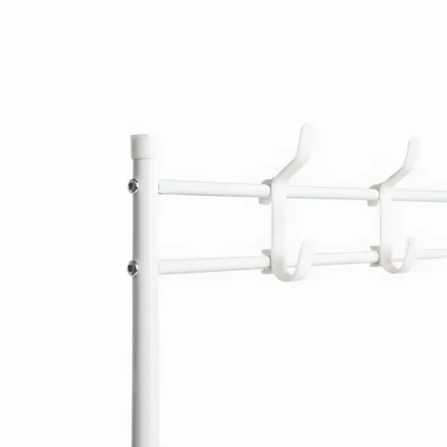Стійка-вішалка для одягу з полицею для взуття. New simple floor clothes rack, 60х29.5х151 см, белая. - фото 7