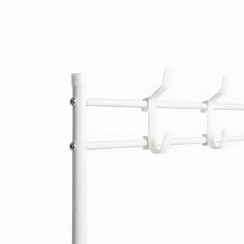 Стійка-вішалка для одягу з полицею для взуття. New simple floor clothes rack, 60х29.5х151 см, белая. - фото 7