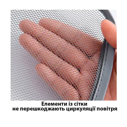 Набір 6 дорожніх органайзерів Laundry Pouch. Комплект для речей 6 в 1. Водонепроникна тканина, сітка, ручка - фото 5