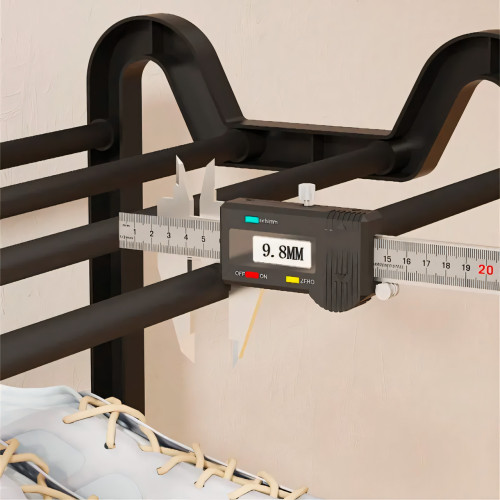 Обувная 4-х уровневая полка Shoe rack. Стеллаж для обуви AND 1-4. Подставка-органайзер 57х45х20 см, черный - фото 5