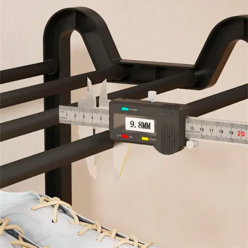 Взуттєва 4-рівнева полиця Shoe rack. Стелаж для взуття AND 1-4. Підставка-органайзер 57х45х20 см, чорний - фото 4