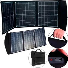 Складана портативна сонячна панель GD-ZD1845 45 W 17.8 V на 3 секції з USB