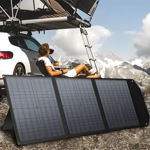 Складана портативна сонячна панель GD-ZD1845 45 W 17.8 V на 3 секції з USB - фото 5