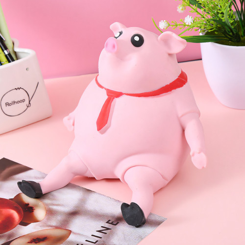 Антистресс-свинья, розовая сжимающаяся игрушка, Pink Pig поросенок сквиш, 2 размера, вакуумный песок, 20х20 см - фото 3