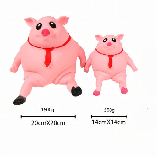 Антистрес-свинка, рожева іграшка, що стискається. Pink Pig порося сквіш. 2 розміри, вакуумний пісок