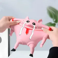 Антистрес-свинка, рожева іграшка, що стискається. Pink Pig порося сквіш. 2 розміри, вакуумний пісок