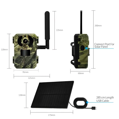 Фотоловичка для полювання з LTE-модулем HUNTING CAMERA 4G Камера з датчиком руху та сонячною батареєю - фото 10