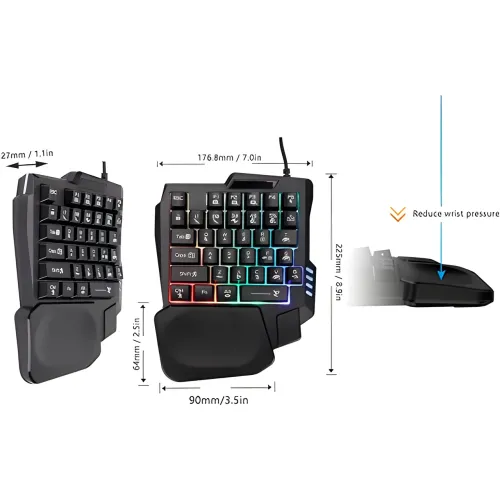 Ігровий набір клавіатури та миші для телефона 35 клавіш NEW KEYBOARD/MOUSE - фото 7