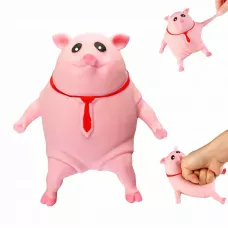 Антистрес-свинка, рожева іграшка, що стискається. Pink Pig порося сквіш. 2 розміри, вакуумний пісок 14х14 см