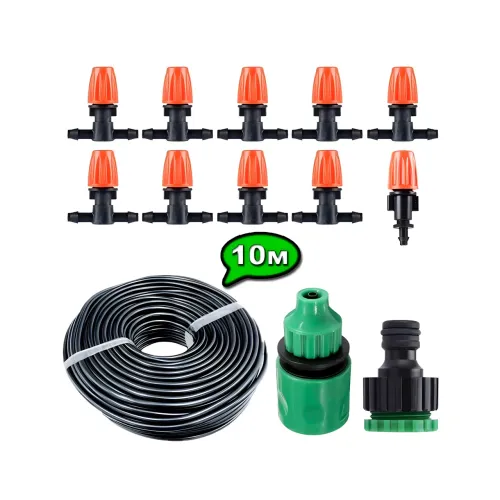 Садовий туманоутворювач 10 м Patio Mist Mistcooling Kit BD-182 Автоматична система крапельного поливання - фото 7