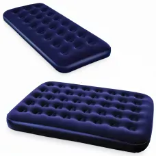 Надувний матрац Avenli Flocked Air Bed Twin, одномісний 191х99х22 см, водовідштовхувальний велюр і ПВХ, синій