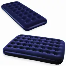 Надувний матрац Avenli Flocked Air Bed Twin, одномісний 191х99х22 см, водовідштовхувальний велюр і ПВХ, синій