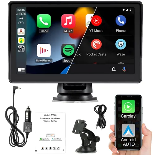 Портативний монітор 7-дюймовий із підтримкою Carplay CJ-PTC 207, Для камер заднього огляду - фото 3