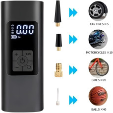 Аккумуляторный портативный компрессор для Автомобилей и велосипедов Wireless air pump VC027, 6000 mAh, 8.3 bar