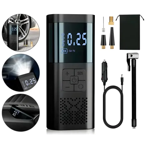 Акумуляторний портативний компресор для Автомобілів і велосипедів Wireless air pump VC027, 6000 mAh, 8.3 bar - фото 2