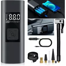 Аккумуляторный портативный компрессор для велосипедов и автомобилей air pump CZCQ-101, 6000mAh, 10.3 Bar