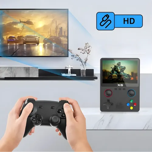 Портативная игровая консоль приставка X6 3,5 IPS-экран, 10000 игр 11 эмуляторов, 2000 мАч - фото 3