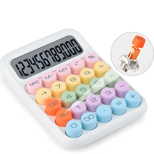 Механический кнопочный калькулятор с цветными клавишами KK 2260 - фото 5