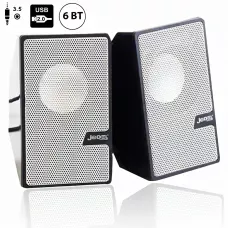 Колонки JEDEL S511, 2.0 USB+3,5 ММ, дротова стереоакустика для PC і ноутбука, 3 Вт*2, чорний колір