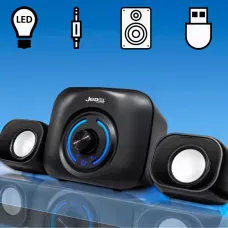 Колонки JEDEL SD560P, стереосистема для PC 2.1 USB, підсвічувана мініакустика